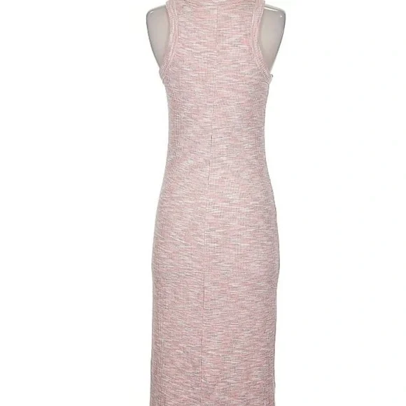 Old Navy Pink and Orange Ribbed Slit Sleeveless Maxi Dress - Picture 3 of 3